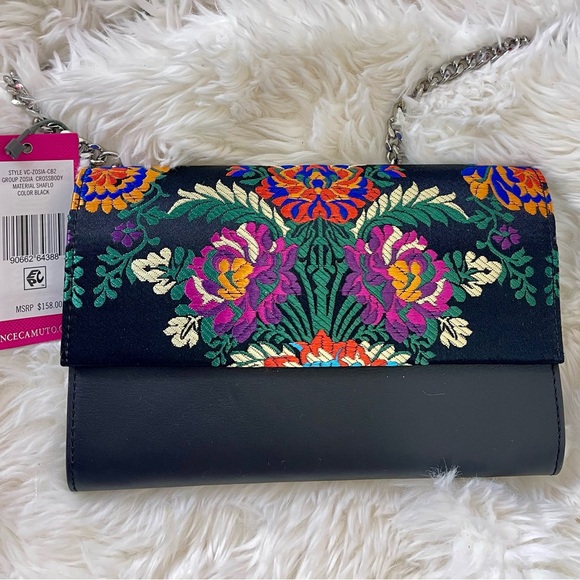 New Vince Camuto women’s crossbody bag black unique beautiful purse 🎁 clutch - Picture 1 of 8